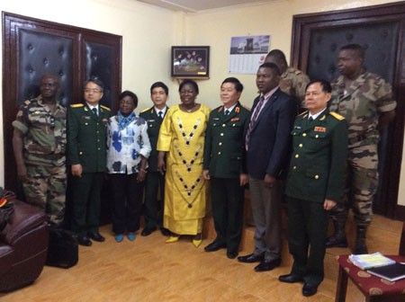 Đoàn cán bộ Bộ Quốc phòng làm việc tại Phái bộ Liên hợp quốc ở Cộng hòa Trung Phi  - ảnh 1